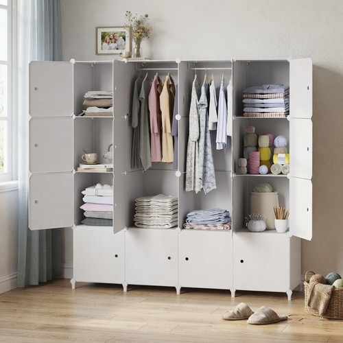 Space saving modular wardrobe - space-saving,