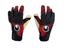 Uhlsport PowerLine Absolutgrip Mens Goalkeeper Size 10.5, Black, Red, New