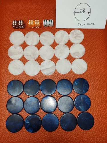 Set backgammon pieces - backgammon,