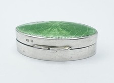 SILVER BOX GUILLOCHE ENAMEL BIRMINGHAM 1912 MAPPIN & WEBB