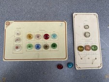 2x Vintage Glass Button Sample