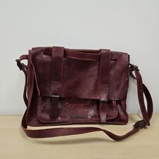 Dr Martens Brown Oxblood Leather Large Satchel Messenger Shoulder Laptop Bag