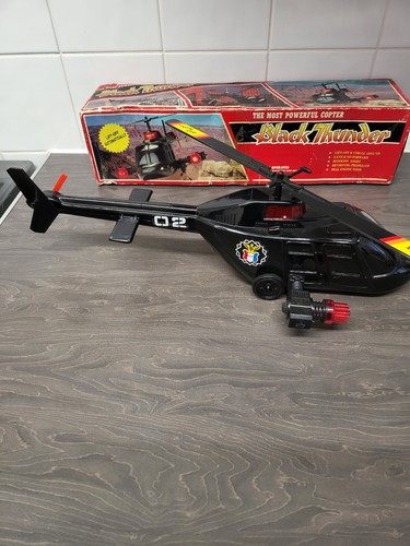 Vintage toy helicopter black - toy,
