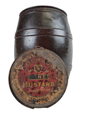 Colmans Mustard Metal Barrel J