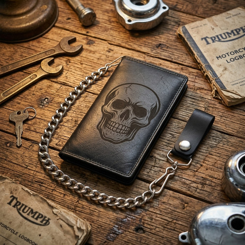 Skull genuine leather - genuine,