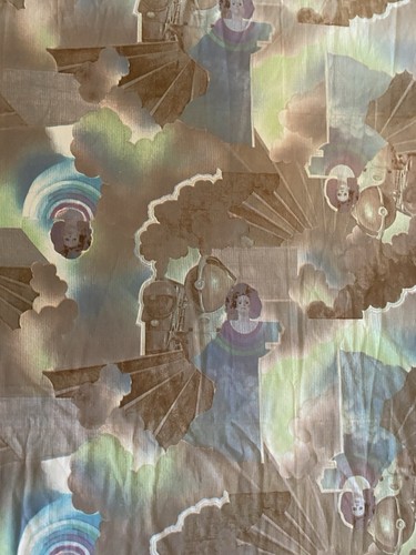 Vintage fabric psychedelic - fabric,