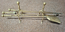 Antique Brass Set of 3 Fire