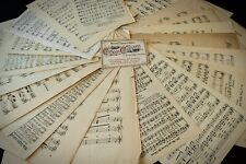 20 Old Vintage Music Sheets, Ephemera Pack for Junk Journaling and Scrapbooking