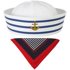 Adult Sailor Hat & Scarf