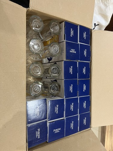 24x half pint peroni glasses - half,