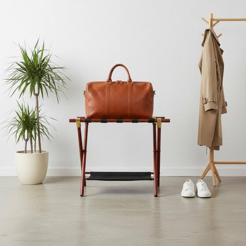 Bamboo luggage rack bottom - rack,
