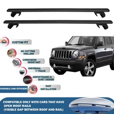 Roof Rack Cross Bars for Jeep Patriot 2007-2017 2 Pcs Black