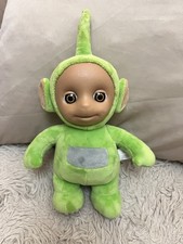 Teletubbies Talking Dipsy Green Soft Toy Plastic Face Plush 12 Inches