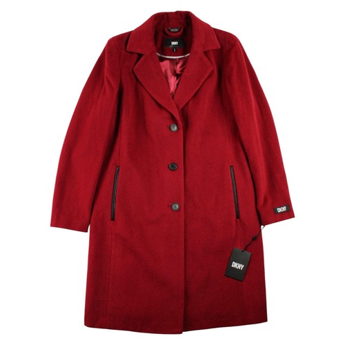 Dkny walker coat womens red - dkny,