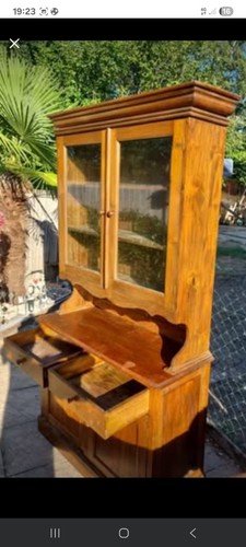 Vintage wooden kitchen dresser - wooden,