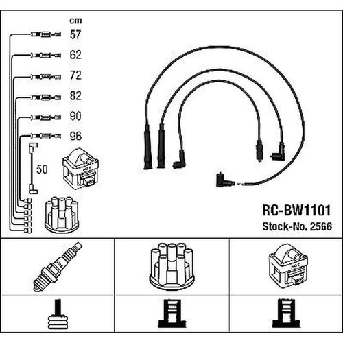 2566 ngk ignition cable - ignition,