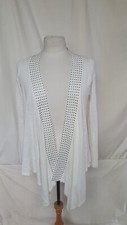 Ladies  Cardigan, Marks&Spencer, Size 10, White, 23" length, 30" Bust 1628