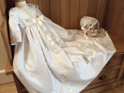 Girls lace christening gown - christening,