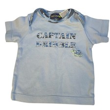 Tad Little Captain Dribble Graphic Print T-Shirt Baby Boy 0-6 Months Blue Turtle