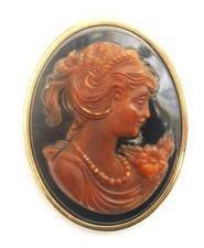 N855) Vintage oval cameo