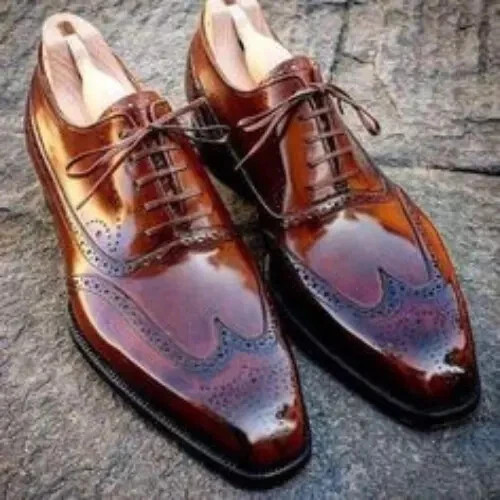 Handcraft leather oxford - leather,