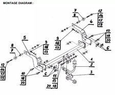 Swan Neck Tow Bar For RENAULT