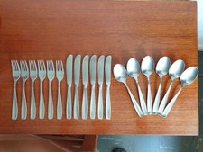 Rare WMF LINE BERLIN 3800 Cutlery Set 18 Pcs Vintage 60s Cromargan MCM 70s Retro