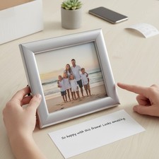 Satin Chrome Effect Light Switch Cover Plate - Modern Recycled Polystyrene De...