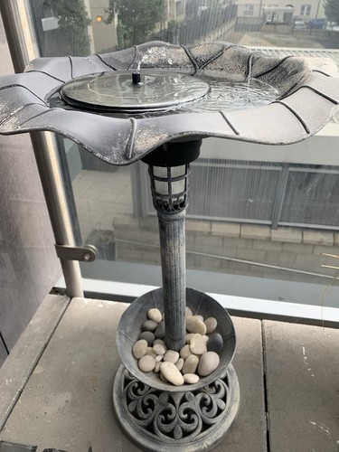 Solar bird bath fountain - bath,