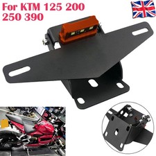 For KTM Duke Number Plate Holder Led Light Plate Tail 125 200 250 390 Orange