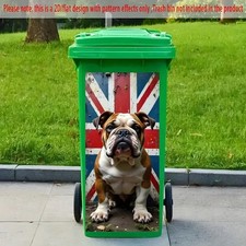 Union Jack Bulldog wheelie bin