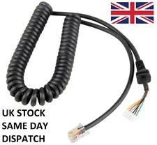 Microphone Cable Yaesu MH-48 MH-42 FT1802 FT1807 FT1900 FT2800 FT3000 FTM100 200