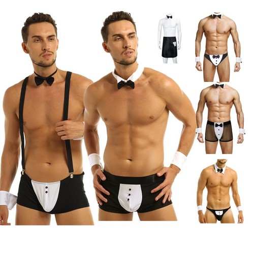 Sexy mens waiter lingerie - mens, set