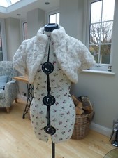 COAST Cream faux Fur Crop Bolero S Occasion Evening Party BNWOT 8-10 RRP £75