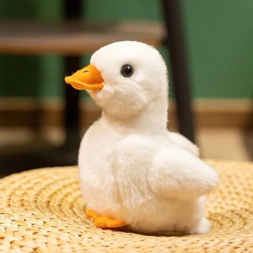 16cm cute white duck plush - white,