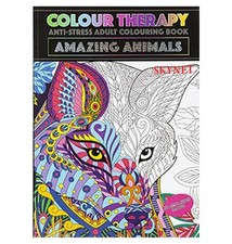 NEW EDITION AMAZING ANIMALS  ADULTS COLOURING BOOK A4 - ANTI-STRESS THERAPY
