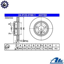 2x BRAKE DISC 24.0122-0160.1