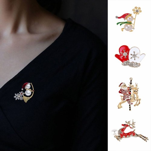 Deer snowflake christmas pin - deer,