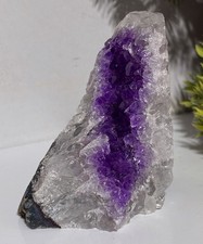 Large 252g Beautiful Translucent Purple Amethyst Crystal Cluster Geode 80mm Tall