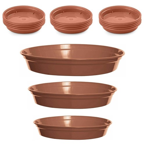 Plastic saucer terracotta tray - plastic,