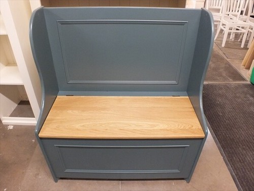 3ft painted monks bench - painted, oak