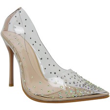 Womens Ladies CLEAR PERSPEX