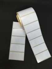 200 WHITE 25mm x 50mm FREEZER ADHESIVE WRITE ON FOOD LABELS STICKERS (IN STRIPS)