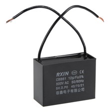 2 Wire CBB61 Ceiling Fan Capacitor 12uF 500V AC Motor Run Capacitors