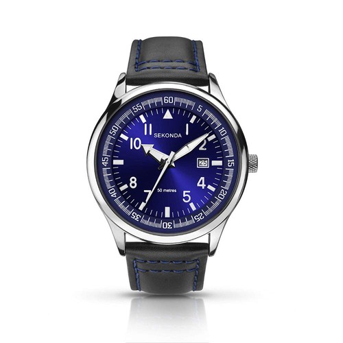 Sekonda mens watch blue dial - sekonda,