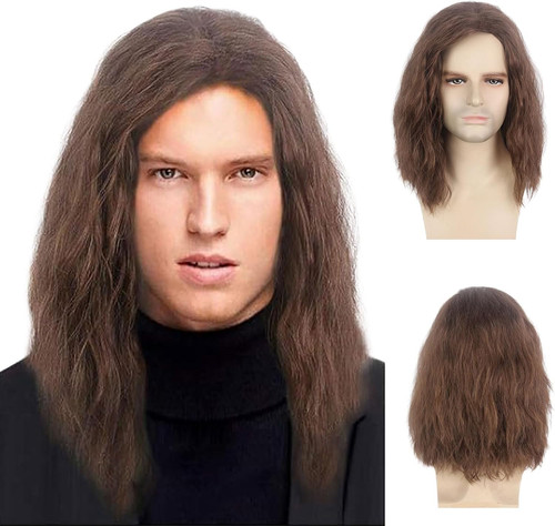 Tshaoun men brown wig - tshaoun, men's