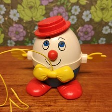 Vintage Fisher price Humpty Dumpty Toy Pull Along