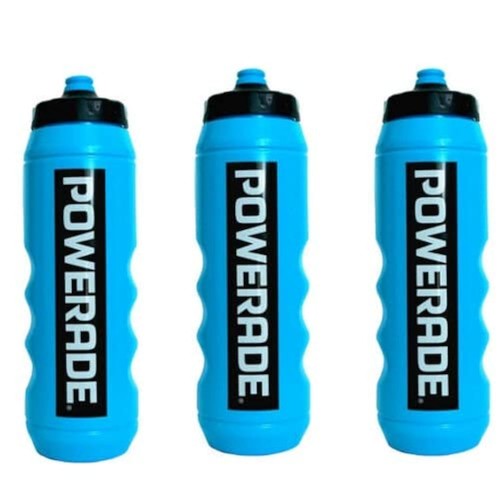 With powerade squeeze water - squeeze,
