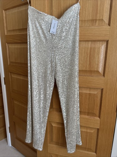 Sparkly sequin trousers - trousers, size