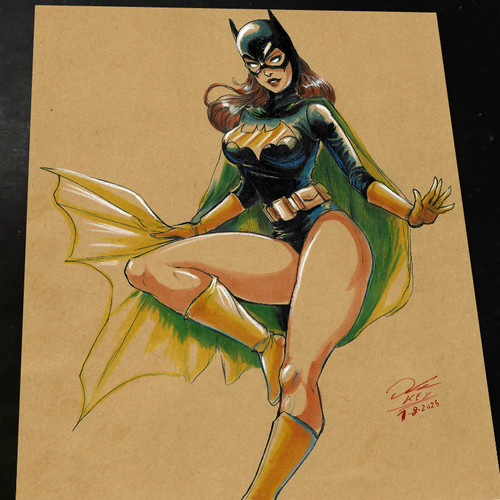 Batgirl art print - art, signed